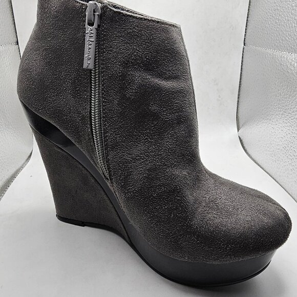 Michael Antonio Studio Gala Grey Wedge Ankle Boots 7 - Picture 6 of 13